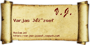 Varjas József névjegykártya