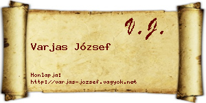 Varjas József névjegykártya